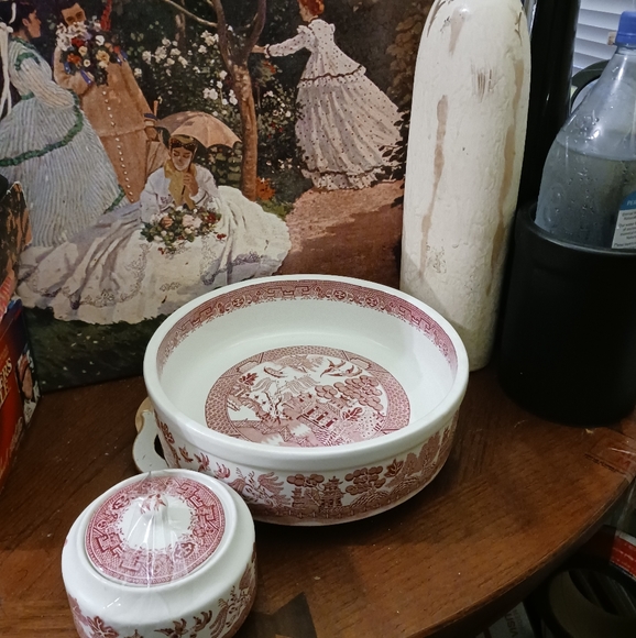 🍅🥣Walker China Heavy Vintage Serving. 🏕 Bowl&Gravy Bowl🥣Made in U.S.A. - Picture 10 of 13